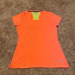 Under Armour Neon Orange Semi Fitted Tee